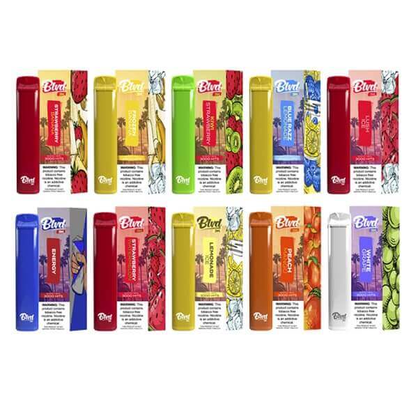 BLVD 3K Disposable | 5% Nicotine | 3000 Puffs | 10 Count Display product image